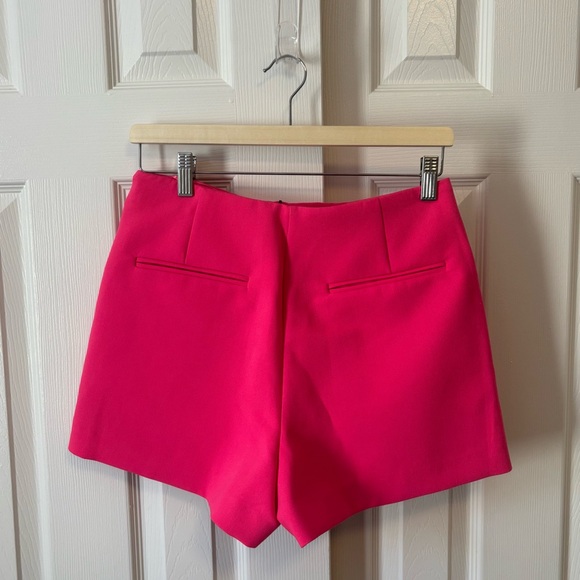 Zara High Rise Asymmetric Skort in Hot Pink - Picture 4 of 9